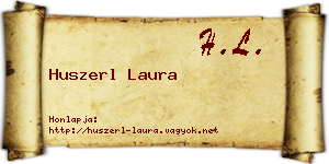 Huszerl Laura névjegykártya